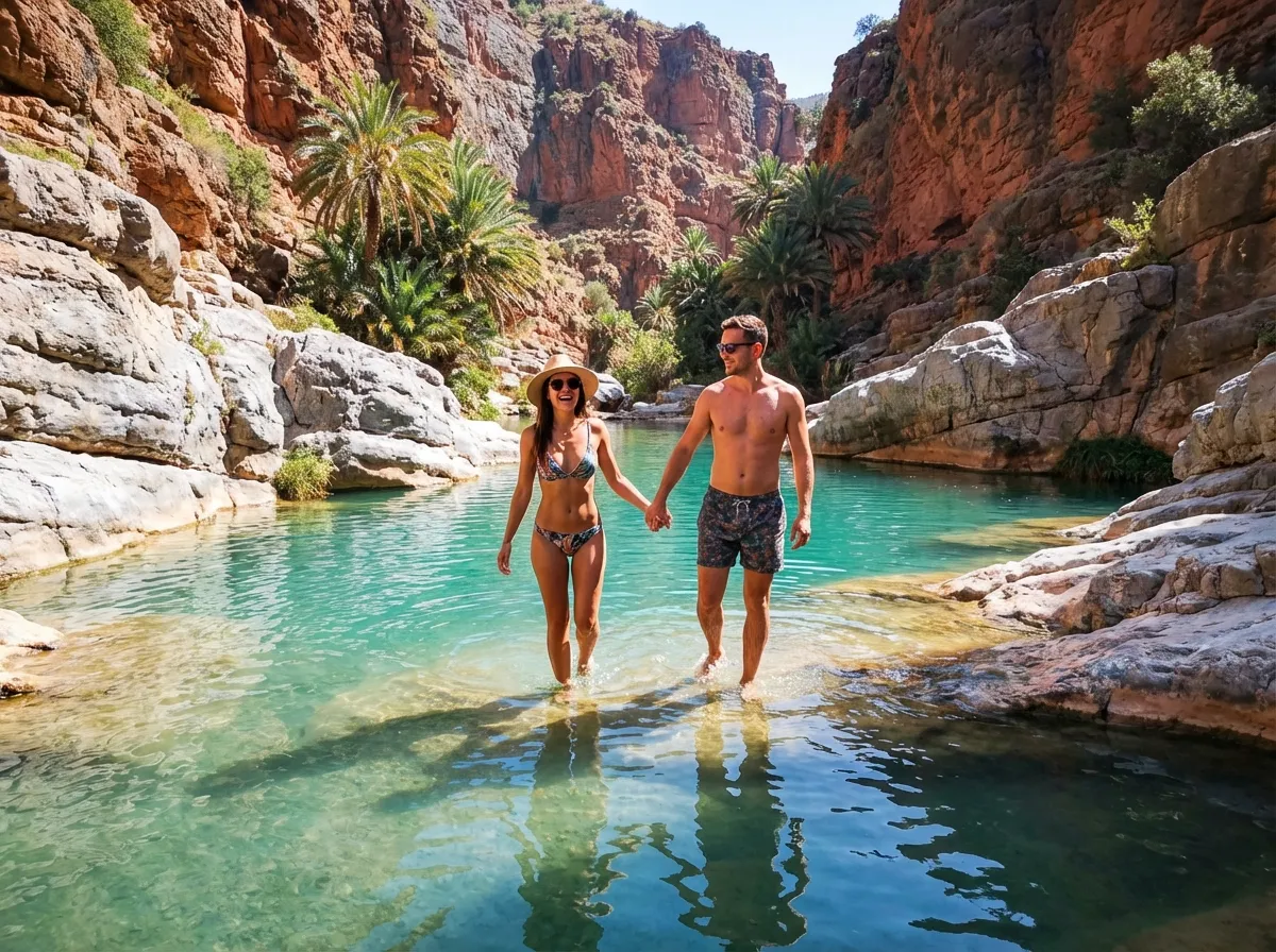 Scenic views of Paradise Valley from Atlas Mountains near Agadir